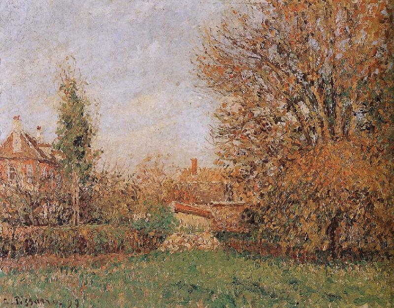 Camille Pissarro autumn scenery oil painting image
